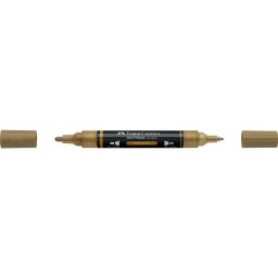 Akril marker kétvégű MULTIMARK 178 Faber-Castell kávé barna