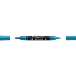 Akril marker kétvégű MULTIMARK 292 Faber-Castell metál kék