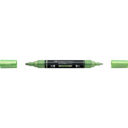 Akril marker kétvégű MULTIMARK 298 Faber-Castell metál zsályazöld