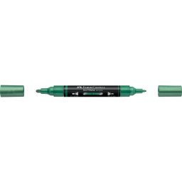 Akril marker kétvégű MULTIMARK 295 Faber-Castell metál zöld