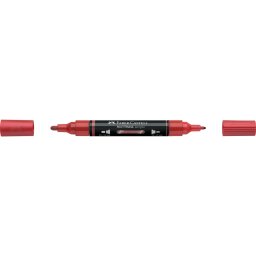 Akril marker kétvégű MULTIMARK 296 Faber-Castell metál piros