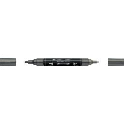 Akril marker kétvégű MULTIMARK 297 Faber-Castell metál acélszürke