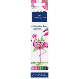Rostirón, filctoll készlet akvarell kétvégű GOLDFABER AQUA Bolyhos flamingó Faber-Castell 4klf. szín
