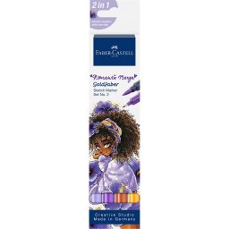 Rostirón, filctoll készlet alkoholos kétvégű GOLDFABER SKETCH Romantikus Manga 3 Faber-Castell 4klf. szín
