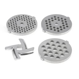 Klarstein Lucia, perforált lemezek készlete, húsdaráló tartozék, 3-4,5-7 mm, INOX (TK2-Mixing disc)