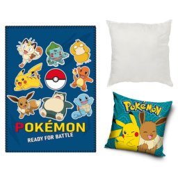 Pokémon Battle Electro polár takaró, párnahuzat és párna szett 3 db-os