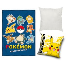 Pokémon Ready Electro polár takaró, párnahuzat és párna szett 3 db-os