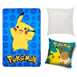 Pokémon Wave Eevee polár takaró, párnahuzat és párna szett 3 db-os