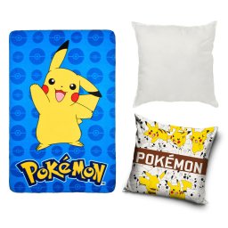 Pokémon Wave PikaPal polár takaró, párnahuzat és párna szett 3 db-os