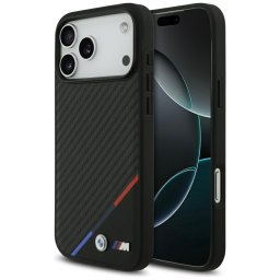 tok BMW M Carbon Tricolor Line MagSafe iPhone 17 Pro Max készülékhez fekete