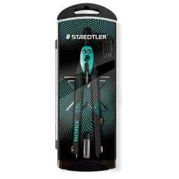 STAEDTLER Körző készlet, precíziós, 3 darabos, STAEDTLER "Norix(R) 555", zöld