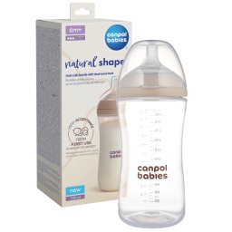 Canpol babies Natural-Shape cumisüveg dual-zone etetőcumival (330 ml)