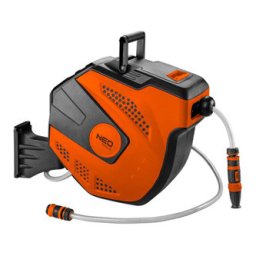 NEO TOOLS doboz orsóval, kerti tömlővel, 20 2m, 10bar, narancs-fekete, 15-891
