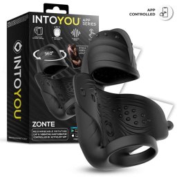 IntoYou - Zonte forgófejes okos péniszvibrátor péniszgyűrűvel (APP-os)