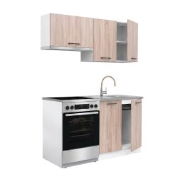 Praktik 140 panel konyhabútor fehér korpusz, sonoma tölgy front