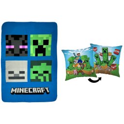 Minecraft Bad Chaos polár takaró és párna szett, 2 részes
