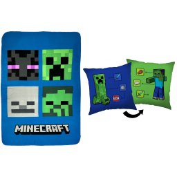 Minecraft Bad Creeper polár takaró és párna szett, 2 részes