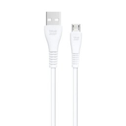 Blue Star USB-A-Micro-USB adat- és töltőkábel, 2A, 1m, fehér