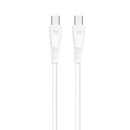 Blue Star PJ-DQ1-C USB-C-USB-C töltő-és adatkábel, QC4.0, PD 3A, 60W, 1m, fehér