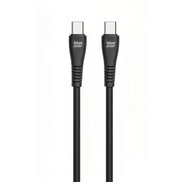 Blue Star PJ-DQ1-C USB-C-USB-C töltő-és adatkábel, QC4.0, PD 3A, 60W, 1m, fekete