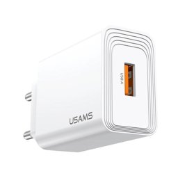 USAMS T69 hálózati töltő USB aljzat (18W, gyorstöltő 3.0) FEHÉR