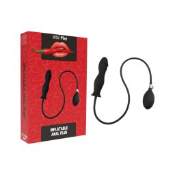 Erospace Wild Play - pumpálható anál plug (fekete)