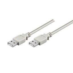 USB kábel (2.0), USB A csatlakozó - USB A csatlakozó, 1,8m, szürke, nagy sebességű, ELADÓ