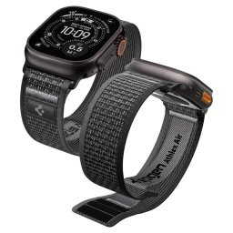 Spigen Athlex Air 2 Apple Watch Ultra 4 / 3 / 2 / 1 / SE / 12 / 11 / 10 / 9 / 8 (44/45/46/49mm) szíj, fekete-szürke