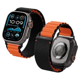 Spigen WBF1 Apple Watch Ultra 4 / 3 / 2 / 1 / SE / 12 / 11 / 10 / 9 / 8 (44/45/46/49mm) szíj, fekete-narancs