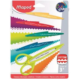 MAPED Olló, kreatív, cserélhető penge, MAPED "Créa Cut", 5 különböző minta