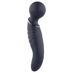 Glam - kétvégű wand vibrátor (sötétszürke)