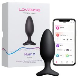 Lovense Hush 2 M – App-vezérelt análvibrátor (45 mm, fekete)