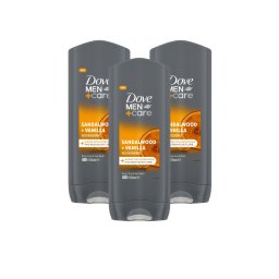 Dove Men+Care Sandalwood + Vanilla tusfürdő testre, arcra, hajra (3x400 ml) + AJÁNDÉK neszesszer táska