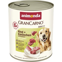 Animonda GranCarno Adult nyúlhúsos, marhahúsos és gyógynövényes konzerv (6 x 800 g) 4.8kg