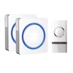 Solight 2x vezeték nélküli csengő, aljzathoz, 120m, fehér