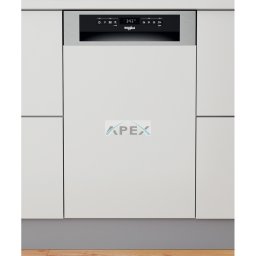 Whirlpool WSBO 3O34 PF X félig integrált mosogatógép - Inox szín, 45 cm széles