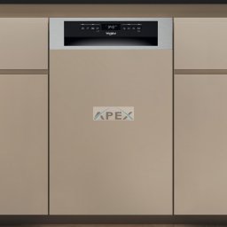 Whirlpool WH6PB10BS7A0 félig integrált mosogatógép - Inox szín, 45 cm széles