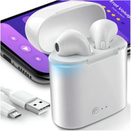 BT i7s TWS vezeték nélküli fülhallgató, iOS, Android, töltődoboz