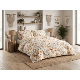 Polipamut ágynemű FLORAL RIBBON POLY krém színű Ágyneműhuzat mérete: 70 x 90 cm | 140 x 200 cm