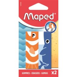 MAPED Radír, állatos, MAPED ,,Animals", vegyes minták, 2 db