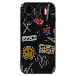 Fekete szilikon tok az alábbi mobiltelefonokra OPPO Find X9 Pro - STICKERS x TAGS