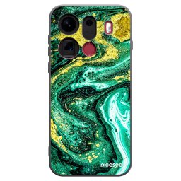 Fekete szilikon tok az alábbi mobiltelefonokra OPPO Find X9 Pro - Green Gold