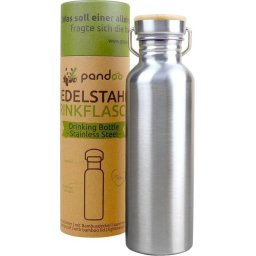 Pandoo Rozsdamentes acél vizes palack bambusz fedéllel 750 ml