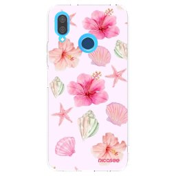 Átlátszó szilikon tok az alábbi mobiltelefonokra Huawei P20 Lite - Blush Lagoon