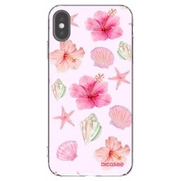 Átlátszó szilikon tok az alábbi mobiltelefonokra Apple iPhone XS Max - Blush Lagoon