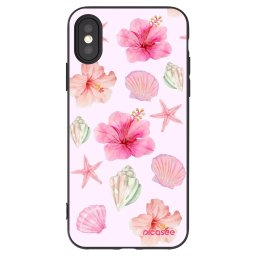 Fekete szilikon tok az alábbi mobiltelefonokra Apple iPhone X/XS - Blush Lagoon