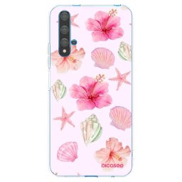 Átlátszó szilikon tok az alábbi mobiltelefonokra Huawei Nova 5T - Blush Lagoon