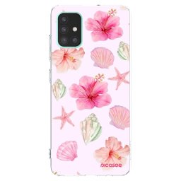Átlátszó szilikon tok az alábbi mobiltelefonokra Samsung Galaxy A51 A515F - Blush Lagoon