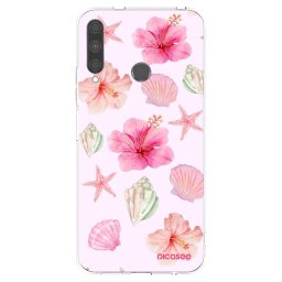 Átlátszó szilikon tok az alábbi mobiltelefonokra Huawei P40 Lite E - Blush Lagoon