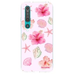 Átlátszó szilikon tok az alábbi mobiltelefonokra Xiaomi Mi 10 - Blush Lagoon